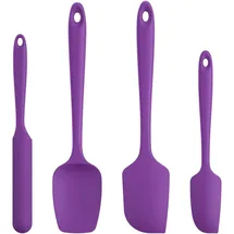 U-Taste Silikon Spatel & Teigschaber 4er Set 250°C Lila/Schwarz/Aqua Sky/Rot/Orange