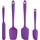 U-Taste Silikon Spatel & Teigschaber 4er Set 250°C Lila/Schwarz/Aqua Sky/Rot/Orange