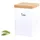 Continenta Vorratsdose quadratisch weiß 10 cm x 10 cm x 16,5 cm 1 l
