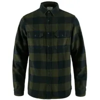 Fjällräven Övik Heavy Flannel Langarmhemd - Deep Forest / Dark Navy - XL