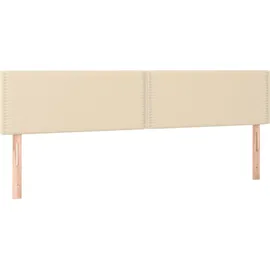 vidaXL Boxspringbett mit Matratze & LED Creme 180x200 cm Stoff