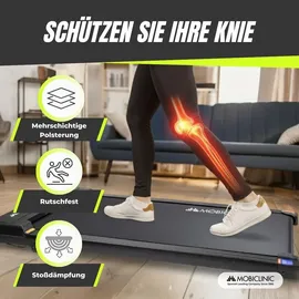 Mobiclinic Laufband Mobiclinic®, Einfach zu montieren Fernbedienung, Digitalanzeige, Ohne Armlehnen 8 km/h schwarz Andy
