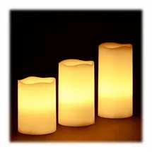 Relaxdays LED Kerzen 6 St. Creme