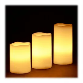 Relaxdays LED Kerzen 6 St. Creme
