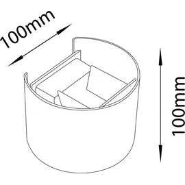 Lumiled Außenleuchte Aluminium 10,0 cm 2x 3 W schwarz