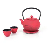 Echtwerk Teeservice Gusseisen 1,1 l Rot