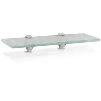 Glasboden Wandregal 40 x 10 x 0,8 cm, Glasregal Milchglas mit Halterung, Badregal Ablage Hängeregal für Badezimmer