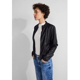 STREET ONE Damen Kunstlederjacke Black 42