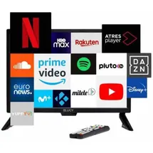 blugy Smart 23.8 Led Hd 12v 1920x1080 Pixel, Reisetauglicher Fernseher ideal für Fahrzeuge, Wohnwagen, Lkws, Boote, integrierter Lautsprecher Disney+