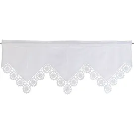 HOSSNER - ART OF HOME DECO Querbehang Stangendurchzug 120 x 50 cm Weiß 1 St