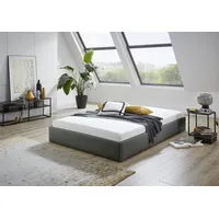 Westfalia Schlafkomfort Polsterbett "Osaka", grau (anthrazit), B:145cm L:205cm, Bezug:Kunstleder,