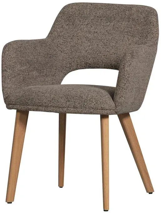 2er-Set DAHEIM Stuhl Murata Stoff Grau Taupe