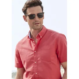 H.I.S. H.I.S Kurzarmhemd »regular-fit« mit Button-down-Kragen, reine Baumwolle, Gr. M (39/40) N-Gr, rot, , 84698907-M N-Gr