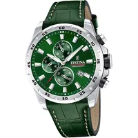 Festina Leder Herren Uhr Armbanduhr grün Elegant D2UF20692/3 -