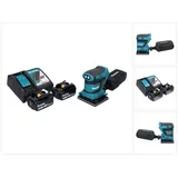 Makita DBO 480 RF Akku Schwingschleifer 18 V 112 x 102 mm + 2x Akku 3,0 Ah + Ladegerät