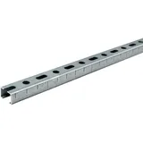 Dalsys Montageschiene 27/18, Schienenkonsole Silber 200cm, 10 Stück, Lochschiene, C-Profilschiene, U-Schiene, u.a. zur Bildung von Traversen