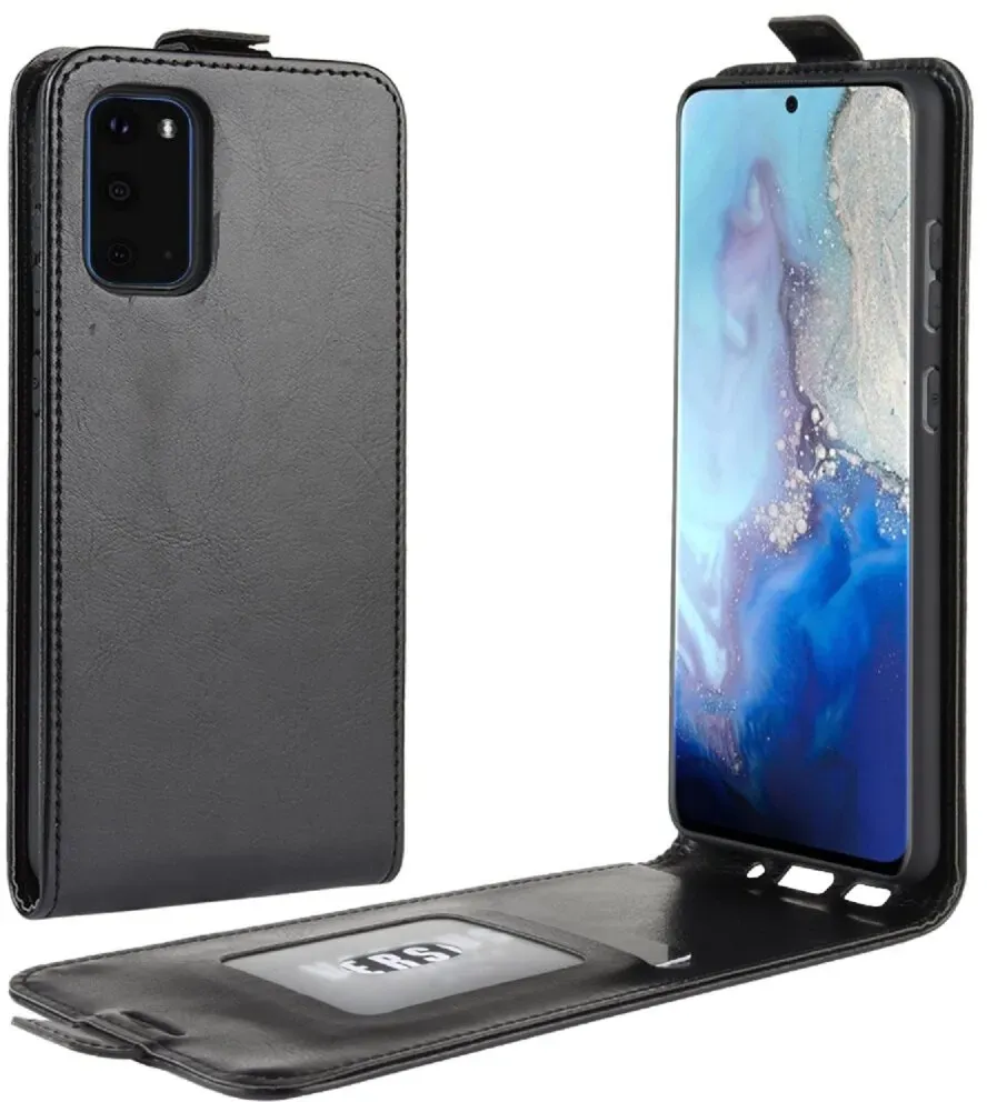 Flip Case Handyhülle für Samsung Galaxy S20 Ultra Vertikal Schutzhülle Tasche Cover Schwarz Bumper Smartphone Kartensteckplatz-Kreditkarte-Geldscheine EC-Karte Bank-Karte