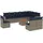 vidaXL Gartensofa-Set 11-tlg. grau Polyrattan