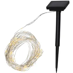 LED-Solar-Draht-Kette "DewDrop", 200 warmwhite LED