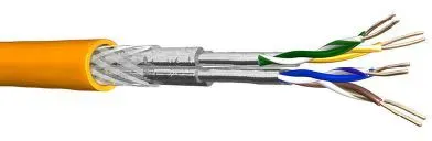 Draka UC MULTIMEDIA 1500 SS22, Datenkabel Cat.7A, S/FTP (1500 MHz) 4x2xAWG22, melonengelb, Meterware