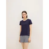 Tom Tailor Zweiteiliger kurzer Pyjama gestreift Blau 38