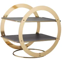 Artesa Artesà ringförmige Etagere, Messing Finish, 31.5x22.5x30cm, Geschenkbox, Schwarz