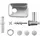 Grossag Fleischwolfaufsatz KFW 5 Set 1386 silberfarben