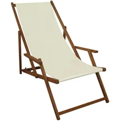 Erst-Holz Liegestuhl weiß Gartenliege Kissen Tisch Sonnenliege Holz Gartenstuhl Massivholzmöbel 10-303TKD