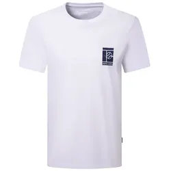 T-Shirt PIERRE CARDIN, Herren, Gr. L, weiß, Jersey, Obermaterial: 100% Baumwolle, kontrastfarbene Details, casual, normal, Rundhals, Kurzarm, Shirts