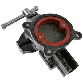 tooltek GEKO | Schraubstock, mit Amboss, 125mm Spannweite, Tischschraubstock drehbar 360