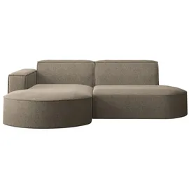 Kaiser Möbel Ecksofa, Sofa L form, Couch L form MODENA STUDIO stoff Neve Dunkelbeige Links