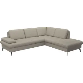 sit&more Ecksofa SIT & MORE "Morris Jubi L-Form, B: 238 cm", grau (taupe), B:238cm H:83cm T:202cm, 95% Polyester, 5% Polyamid, Sofas, Ecksofa, mit Armteilfunktion & 1 Zierkissen, optional Bettfunktion