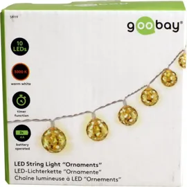 goobay LED-Lichterkette 10er Ornamente 1,3 m Warmweiß