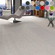 OTTO home Teppichboden Zephyra, Schlinge, Gesamthöhe 8 mm, Made in Netherlands, rechteckig, Uni Farben, Breite 400 cm, strapazierfähig, Wohnzimmer, Schlafzimmer grau 400 cm x 675 cm