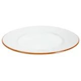 HIT Trading Frühstücksteller TAKI, Ø 19 cm - Karamell - Weiß - Porzellan - mit Rillenoptik