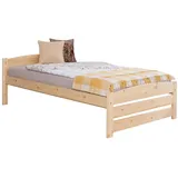 Ticaa Bettgestell Stauraumbett Seniorenbett „Loni“, Funktionsbett braun