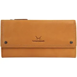 Geldbörse SANSIBAR, braun (cognac), Leder, Strukturmuster, casual, Kleinlederwaren, echt Leder