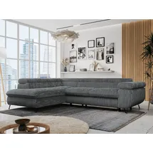MKS Meble Eckcouch Cord 3-Sitzer Grau