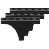 Hugo Triplet Thong Stripe 3 St. Schwarz  L