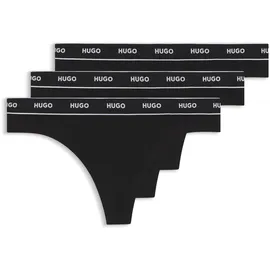 Hugo Triplet Thong Stripe 3 St. Schwarz  L