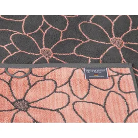 Ross Blütenfond Handtuch 50 x 100 cm grau