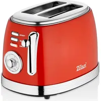 Zilan ZLN-7040, 2 Scheiben Doppelschlitz Toaster Edelstahl Toaster Retro