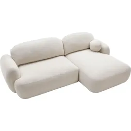 Mirjan24 Eckcouch Boucle 2-Sitzer Beige