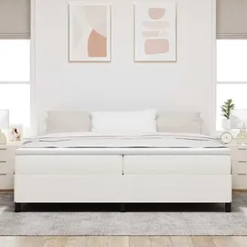 vidaXL Boxspringbett 200 x 200 cm Creme