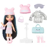 Barbie Extra Minis Reisepuppe mit Accessoires für einen winterlichen Urlaub (HPB20)