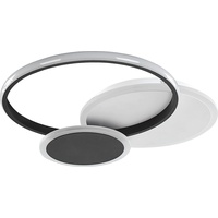 Beliani Deckenleuchte LED schwarz weiß 3-flammig Ringform ZAMI