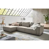 Musterring Eckcouch Polyester Anreihsofa rechts & Longchair links 3-Sitzer Grau