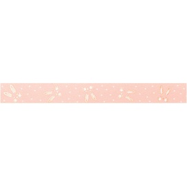 folia 26128 - Washi Tape, Klebeband aus Reispapier, Hotfoil rosegold Hase, 1 Rolle ca. 5 m x 15 mm - ideal zum Verzieren und Dekorieren