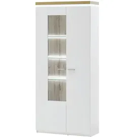 Sconto Kombivitrine Cali 88 x 38 x 197 cm Weiß