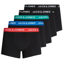JACK & JONES Huey Boxershorts 5 Einheiten Electric Blue Lemonade / Detail Black / Black L